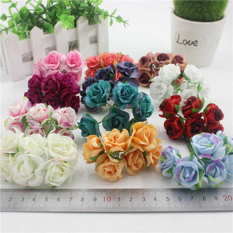 

30 pcs / lot Artificial Flowers Silk Roses Wedding Shoes Coconut DIY House Decoration Wall Flower Artificial Wreath Flange, Pink