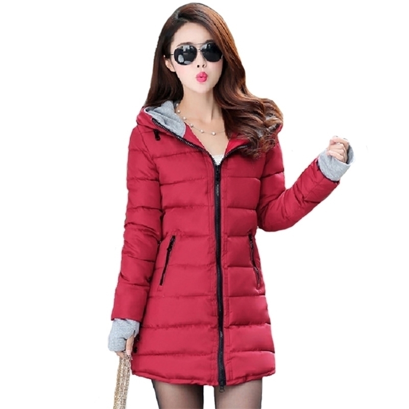 

Women winter jacket high quality warm thicken female womens coat jacket long hooded outwear casaco feminino inverno 201112, Navy blue