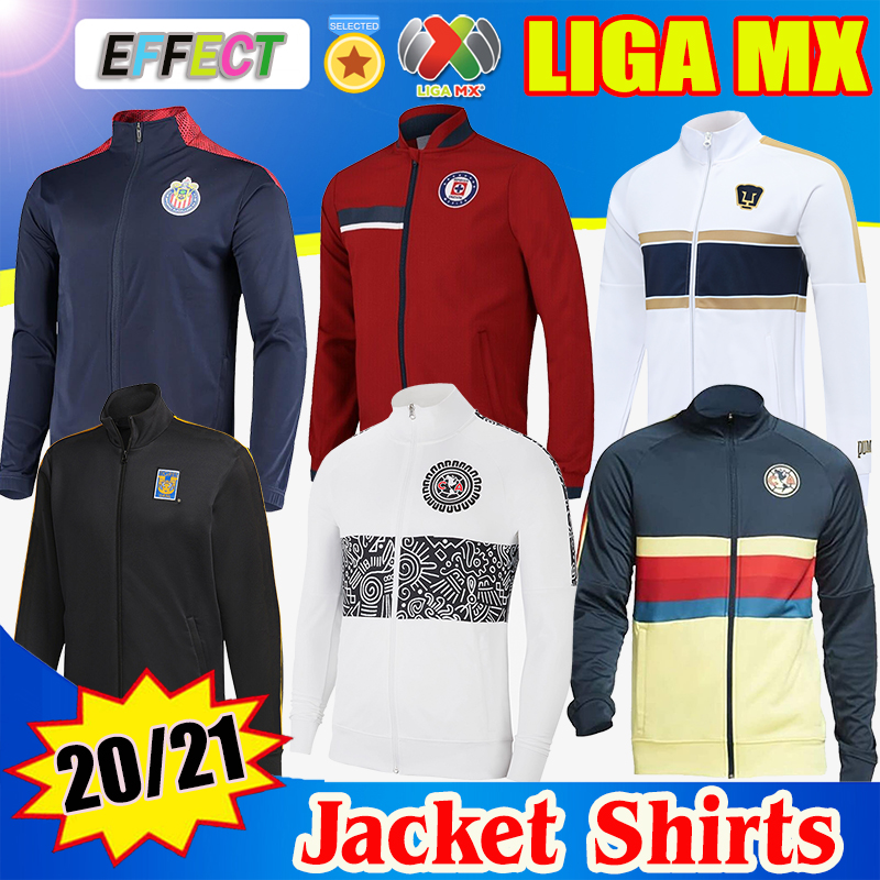 

2020 2021 Club America White Jacket 20/21 Training Suit Chandal Chivas UNAM Cruz Azul XOLOS Tijuana Tracksuit Maillot De Foot Survetement, Black