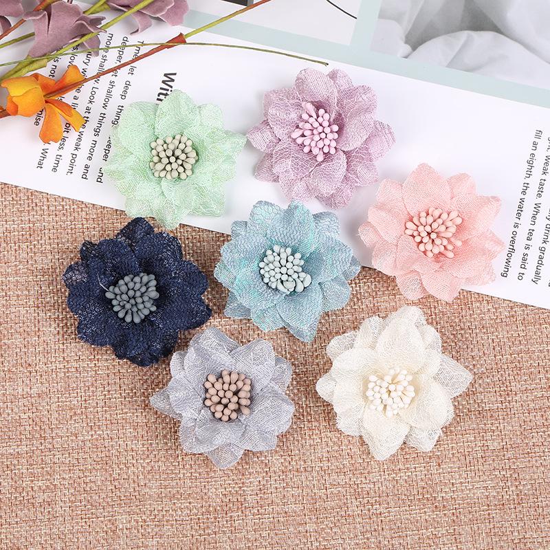 

10pcs Chiffon Artificial Flower Handmade DIY Fabric Flowers for Wedding Party Craft Home DIY Decoration