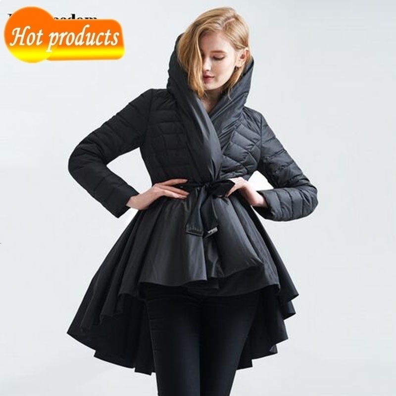 

New Grossa 2021 Quente Qualidade Mulheres Jaqueta Inverno 90% De Pato Branco Para Parkas 8LJY, Black