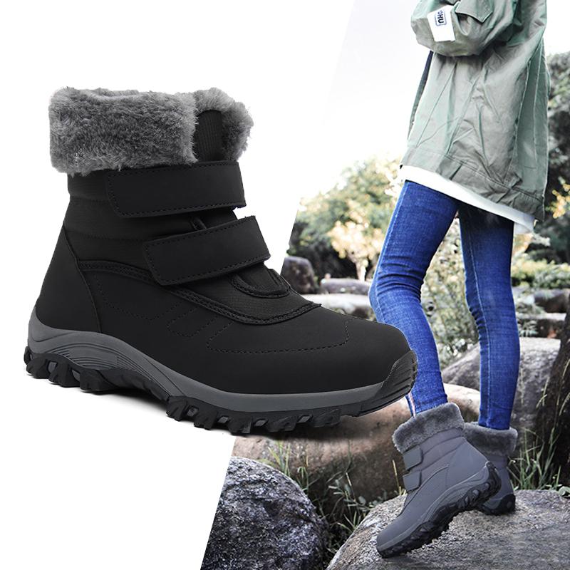 

2020 Snow boots women winter boots ankle for women short plush genuine female black ladies platform 629, 629 grey