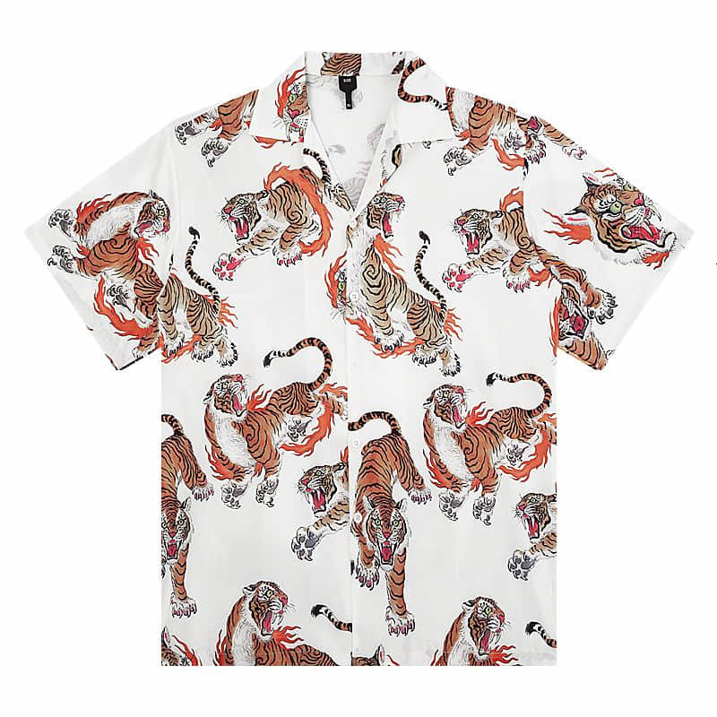 

2021 New Summer Harajuku Blouse Women Loose Tops Printed Tigers Casual Short Sleeves Unisex Shirts for Men's Streetwears Blusas Clothings Pf, Iv1284