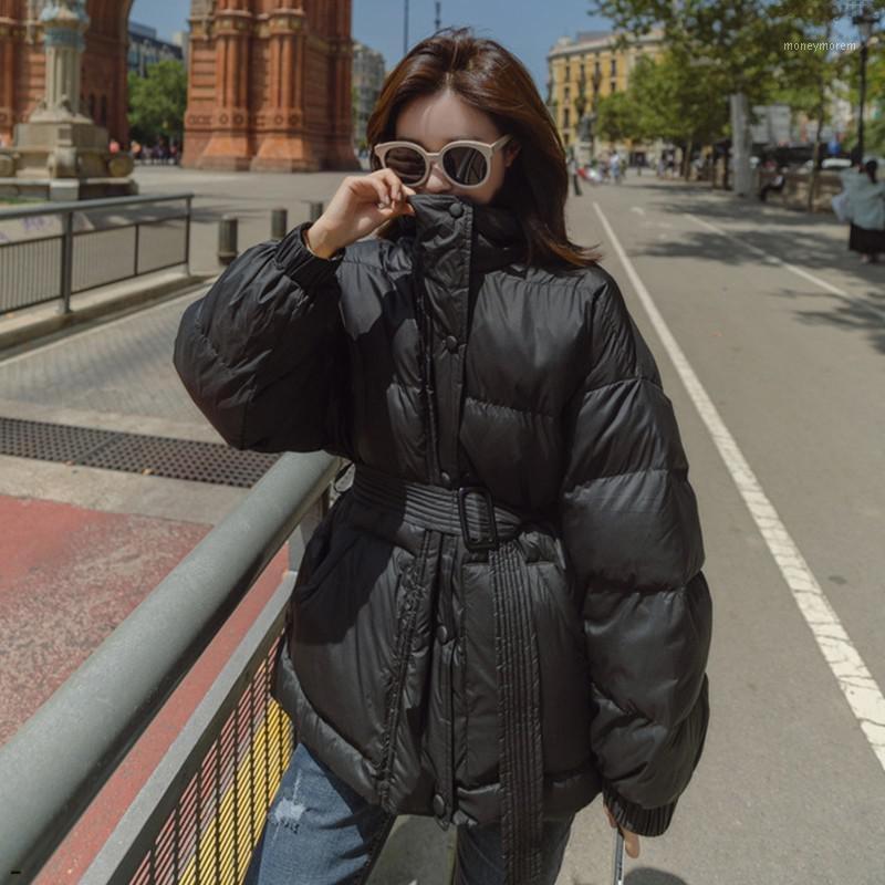 

New winter jacket women' clothing jacket fashion blue tight waist thick down plus size hooded warm women' cotton1, Black