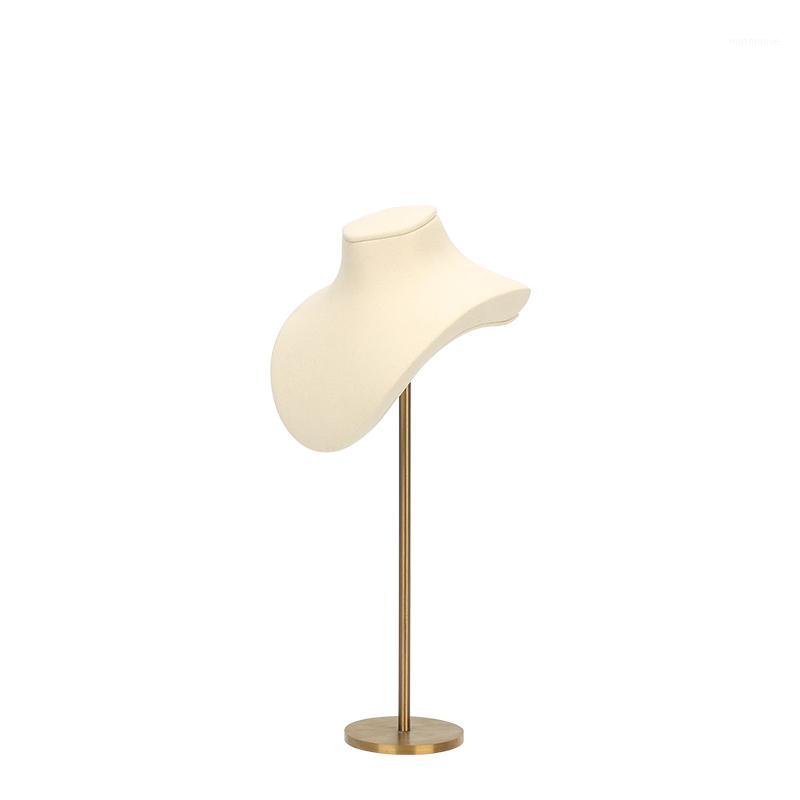 

White Mannequin Portrait Pendent Long Chain Jewelry Display Racks Three Colors Available Holder Show Decorate Jewellery Shelf1