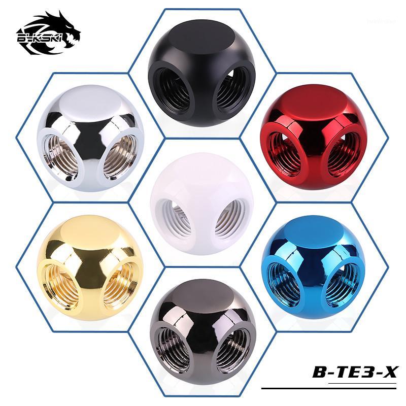 

Bykski 3 Or 4-Ways Cubic Adaptor G1/4 Female Multi-Way Fittings Connector Metal Splitter G1/4 3 Or 4 Channel Fittings B-TE3-X1