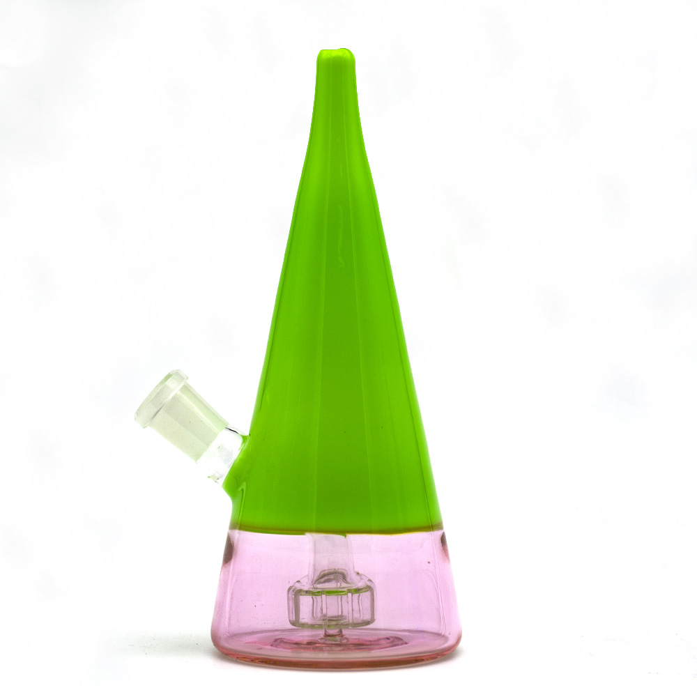 

Unique Glass water pipe bong 7 inch beaker recycler dab rigs Green Purple Blue mini Oil Rigs with 14mm bowl