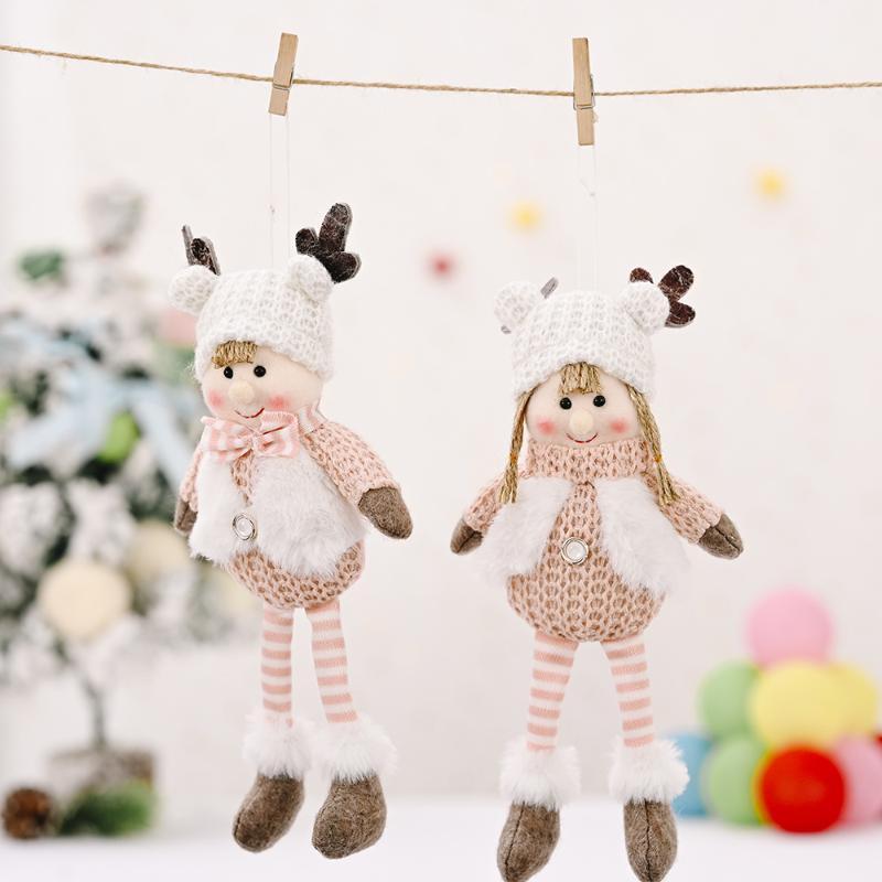 

Christmas Doll Pendant Christmas Tree Antlers Girl Hanging Leg Decorations Xmas Party Ornament For Children 2021 New Year Gift1