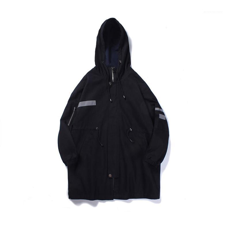 

Casual Long Section Winter Jacket Men Trench Coat Overcoat1, Black