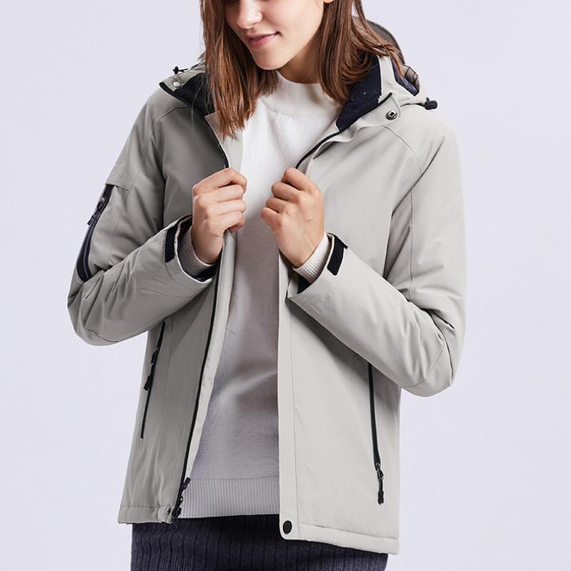 

Men Women Winter Waterprooof Hiking Jackets Warm Camping Trekking Jacket Climbing Windbreaker Hiking Outdoor Thermal Coats1, Man gray