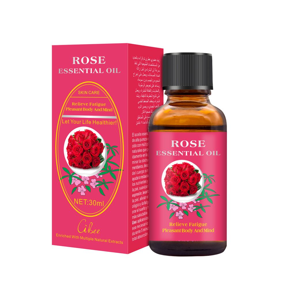 

30ML Rose Massage Oil Relaxing Body Massage Scraping Essential Oil Relieve Fatigue Pure Natural Body Oils Skin Care
