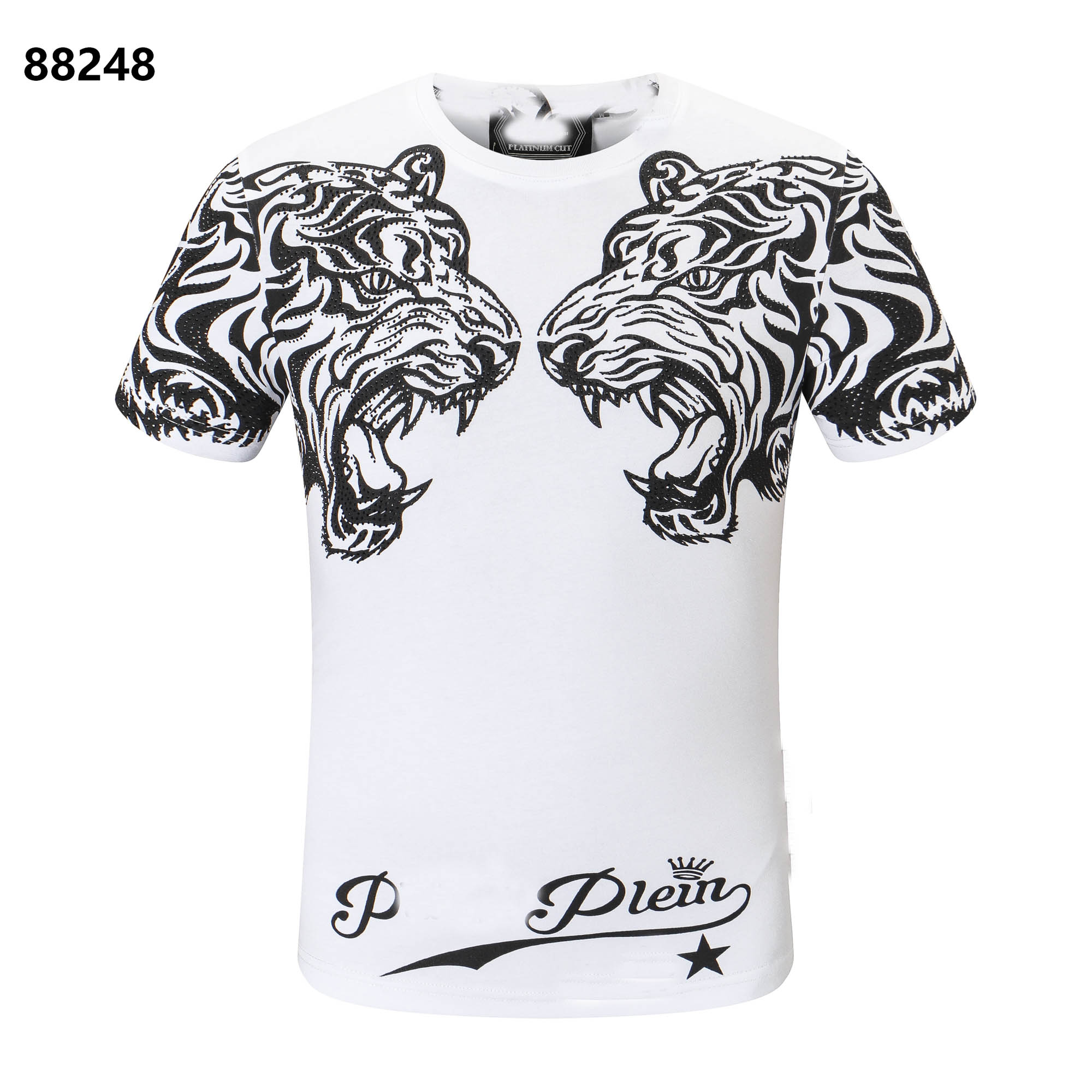 

2022 Phillip Plain Men designer PP Skull Diamond t shirt Short sleeve Dollar Brown bear Brand tee O-Neck high Quality Skulls TShirt tees tops 104, White