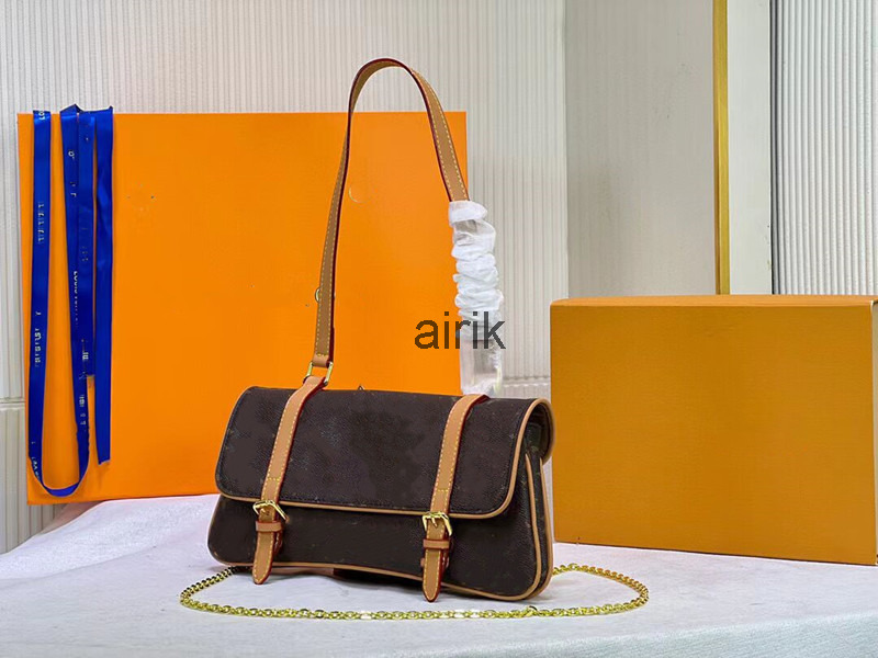 

m51162 luxurys designers purses Handbags Shoulder Bags Many colors woman Fashion Pattern Satchel Chain Purse Lady crocodile Classic Style with high, Brown