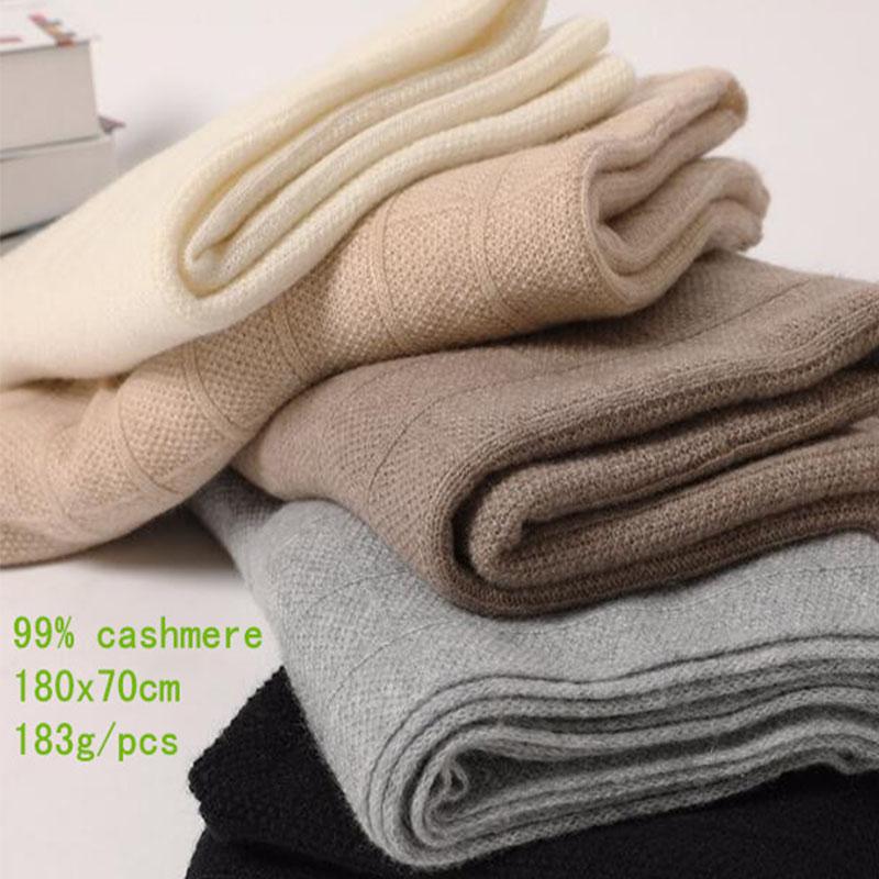 

99% Real Cashmere Scarf Knit Women Large Luxury Shawl 2021 Winter Warm Thick Wrap Soft scarf Echarpe Pure Merino Stole
