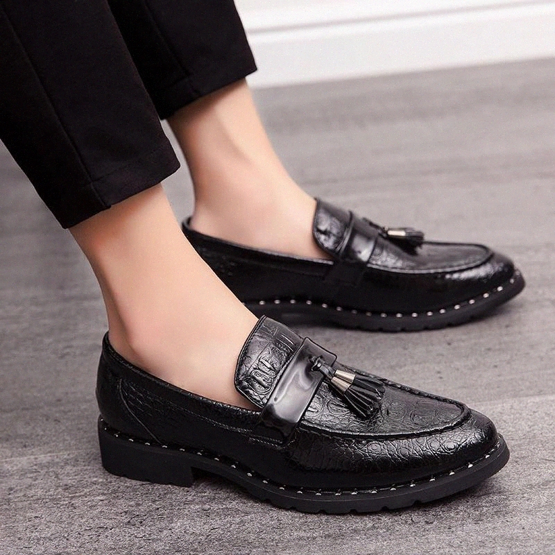 

Men Leather Shoes tassel loafers Men's Casual PU Leather Shoes Feet Casual Flat Men's Shoes club party moccasins footwaer #xb78