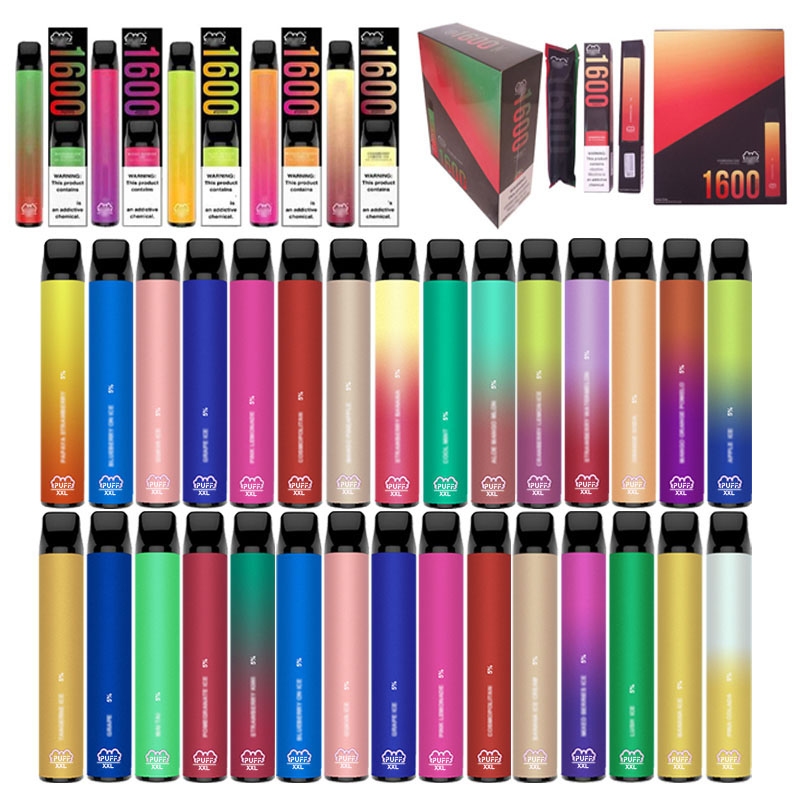

1600 Puffs 1000mAh Puff XXL Disposable Vape Pen Electronic Cigarette E Vapor Pod With Security Bar Code