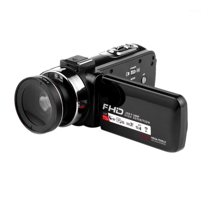 

16X Digital Zoom Video Camera Camcorder 1080P HD WIFI Wide Angle Lens/Outer Microphones Remote Control1, No.1