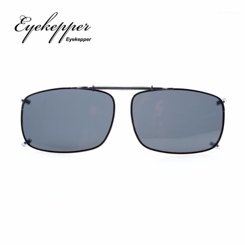 

C60 Eyekepper 58x38 MM Clip On Sunglasses With Spring Draw Bar Polarized1, White;black
