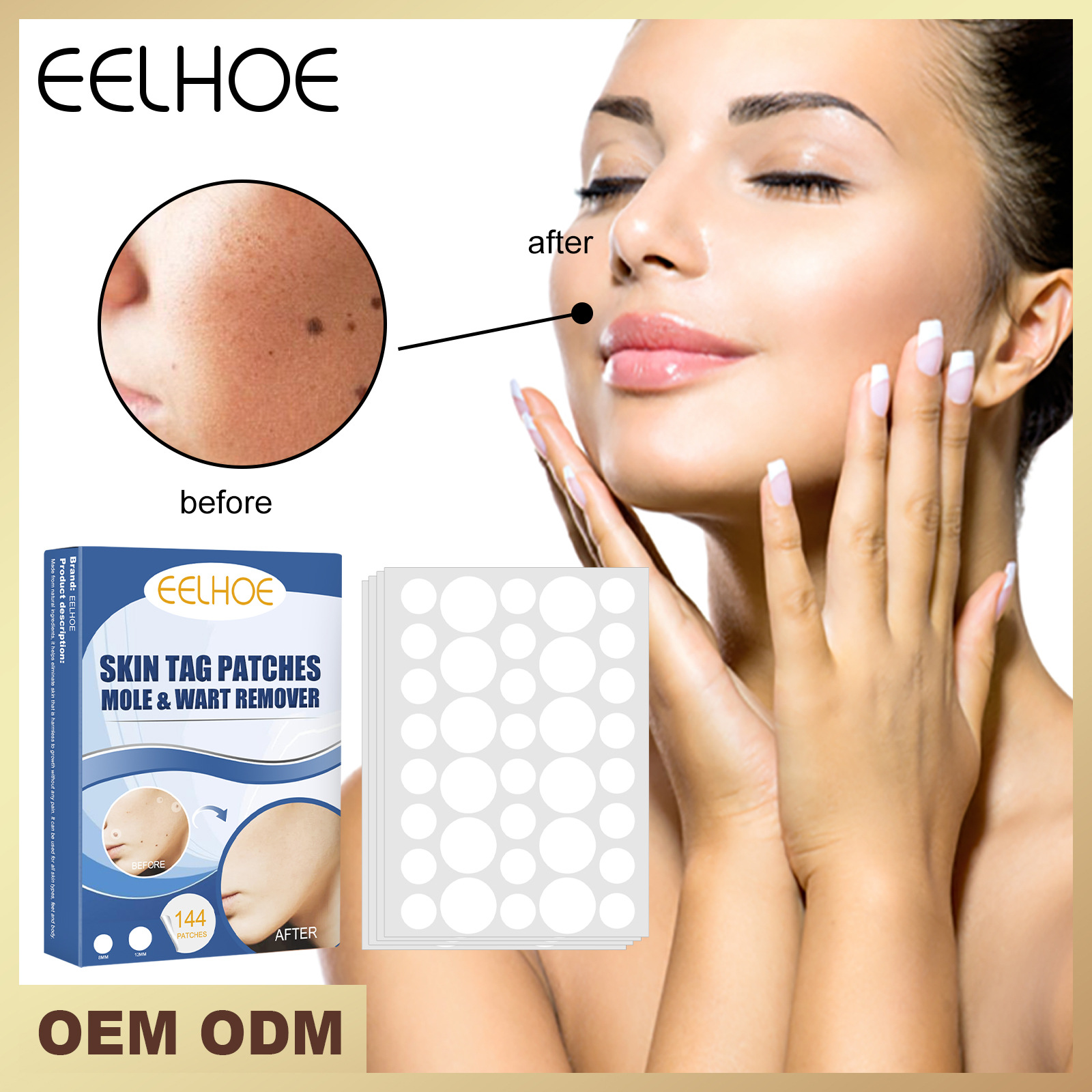 

Free freight EELHOE OEM ODM Wart removal sticker skin filamentous smooth wart removal corn mole black mole cleaning care