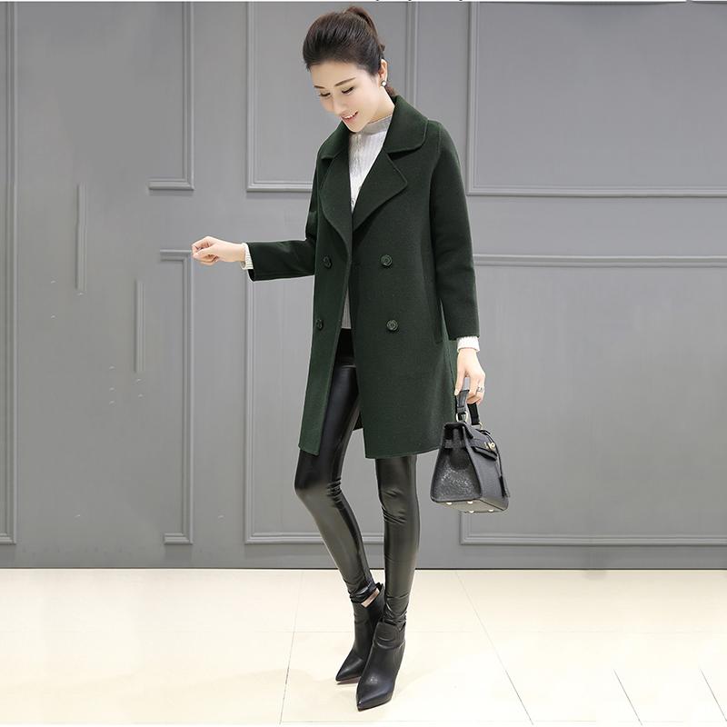 

Woolen coat female long section autumn and winter 2020 new Korean version of the loose popular woolen coat A281, Caramel colour