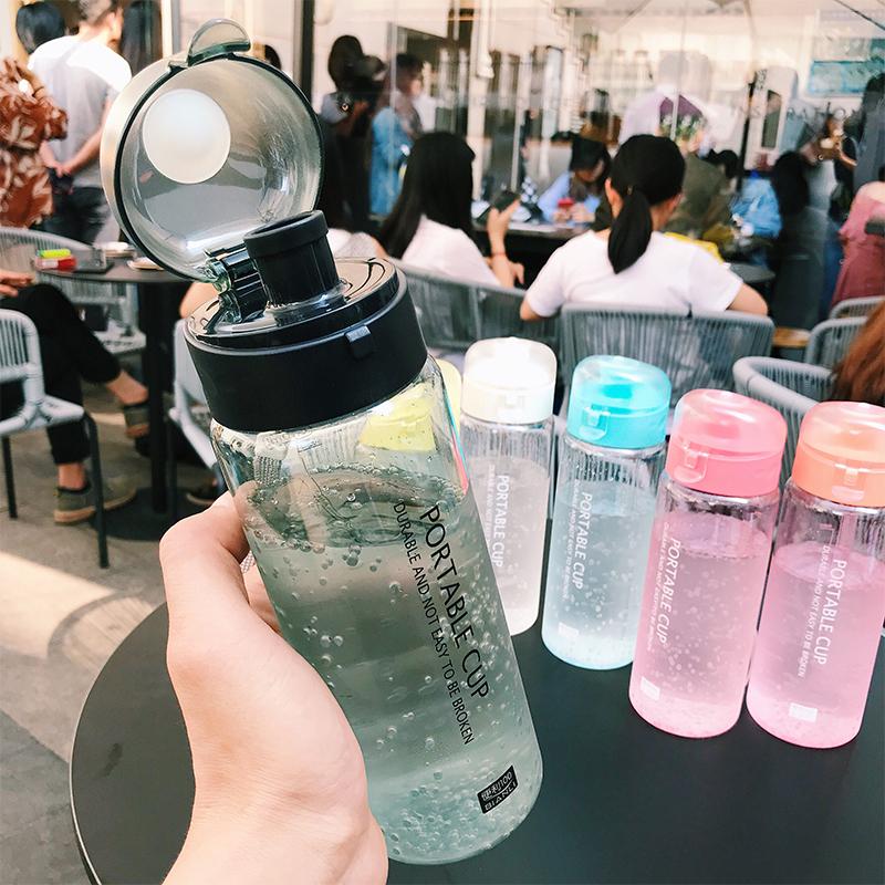 

Gallon Water bottle 650ml Sports Gym bottle School Outdoor Travel Portable Leakproof infuser Drink bottles Plastic cu