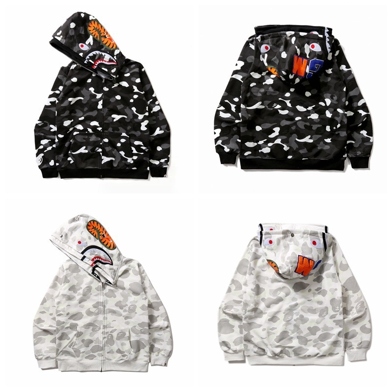 

2021 New Bread Hoodies Winter Bright Double Cloak Imprint Zip Lounge Wear Man's Jacket JOIG, Black