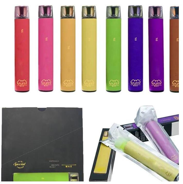 

New Arrival Electronic Cigarettes Disposable Vaporizer Pen E Cigarette Amazon Hot Puff Max 2000puffs Puff Max