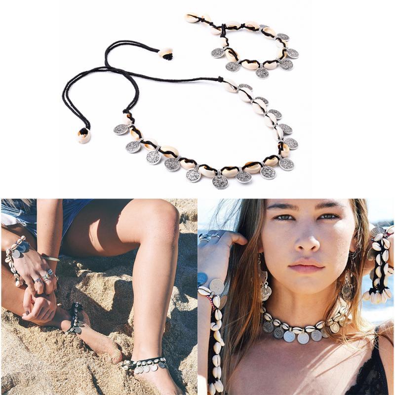 

Bohemian Retro Exaggerated Natural Shell Coin Tassel Necklace Exquisite Necklace Accessories Girlfriend Birthday Gift Hot Sales