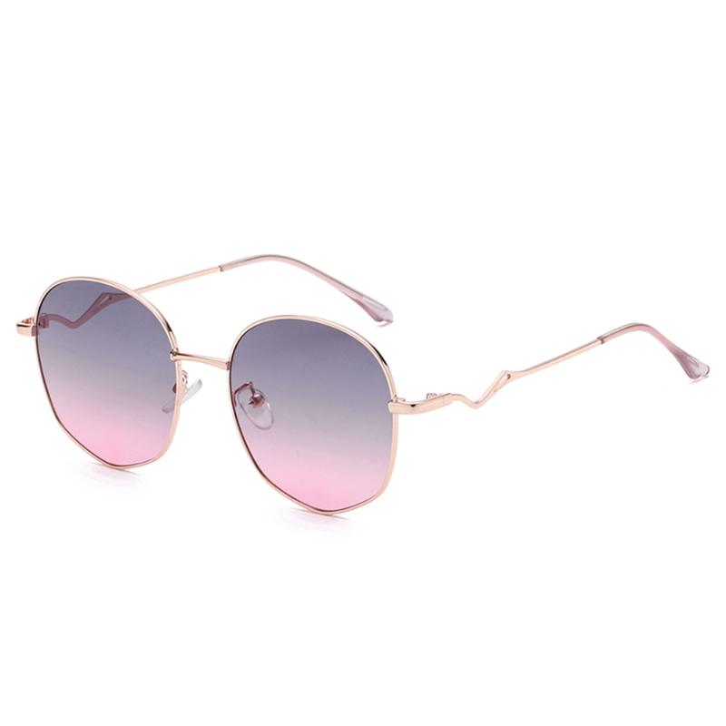 

Sunglasses Vintage Irregular Round Men Women Metal Trendy Hollow Legs Sun Glasses UV Eyewear Gradient Pink Lens Oculos Feminino