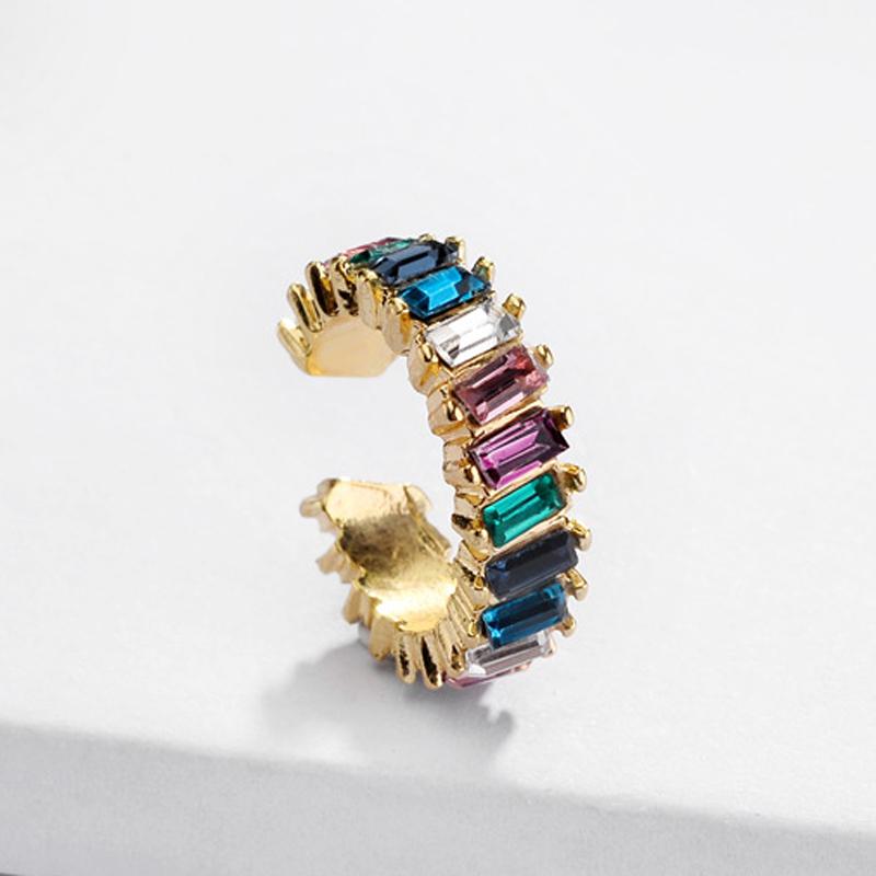 

Twist Mini Alidia Ear Cuff Unique Chic Stacking Row Of Slanted Baguette Crystals