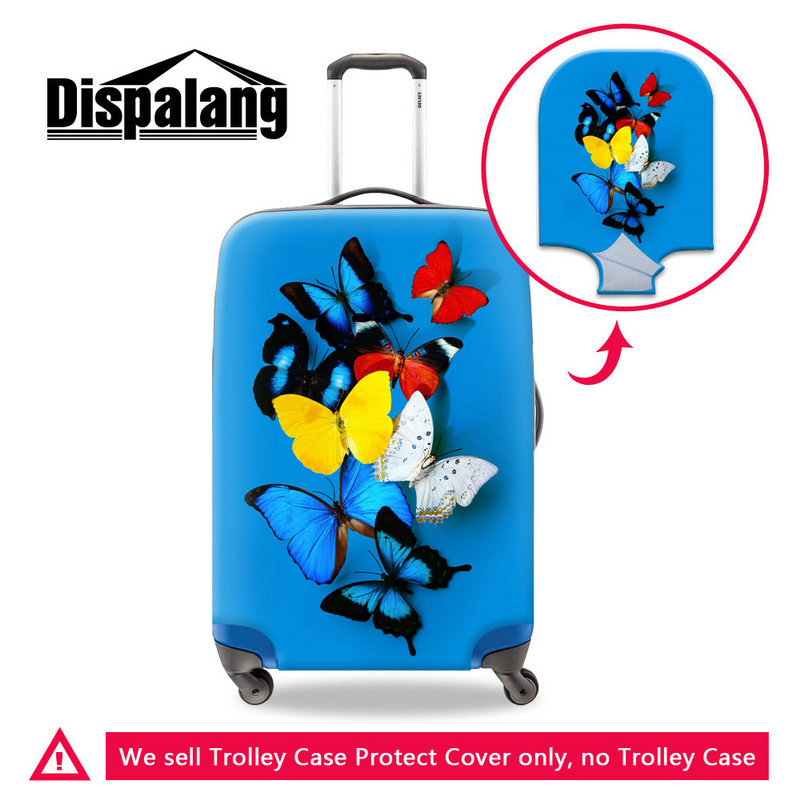 

Beautiful Butterfly Attractive Travel Trolley Case Protective Cover For Ladies Teen Girl Dustproof Thick Red Covers Bags For 18-30 Inch Case