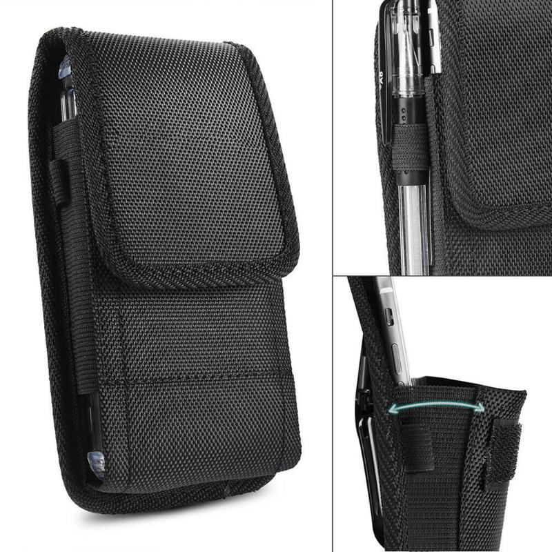 

Unisex Black Phone Pouch Hanging Waist Storage Bag Men Women Portable Black Classic Belt Clip Pouch Case For Waist Bags, Sky blue