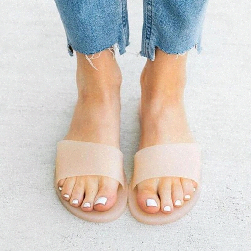 

Clear Slides Women Jelly Slides Red Black Woman Slippers Summer Fashion Beige Sliders Yellow Cute Sandal for Women Wholesale #hT9b