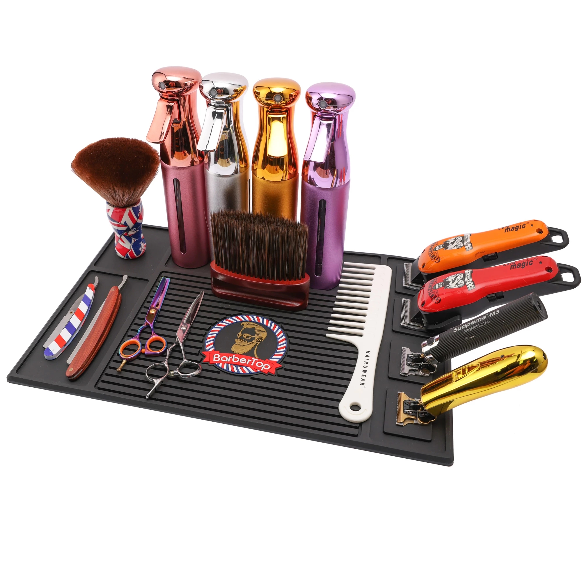 

Hair Styling Tool Accessories Barber Magnetic Tray Hairdressing Antiskid Silicone Storage Mat Salon Table Mats Silicone CushionTray NonSlip Heat Resistant Pad