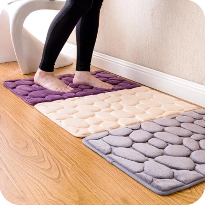

3D Carpet and Rugs 40*60CM 3d Cobblestone Rugs Carpets For Living Room Rectangle Doormat Kitchen Bathroom Door Desk Mats, Beige
