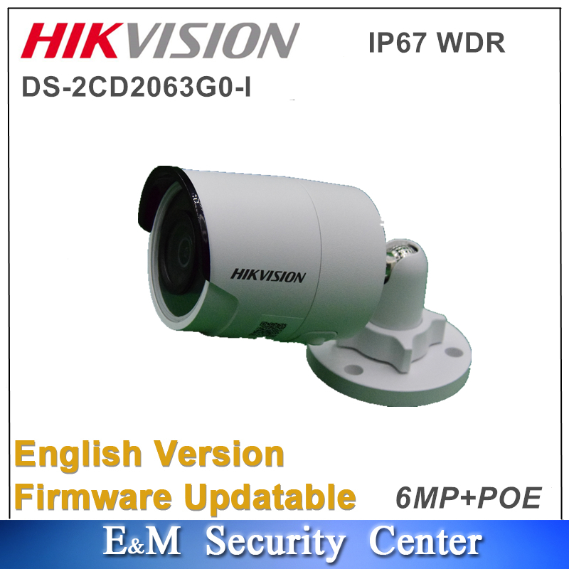 

english Hikvision DS-2CD2063G0-I 6MP IP67 POE IR CCTV Outdoor WDR Fixed Mini Bullet Network Camera Internet protocol