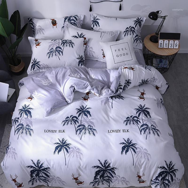 

50 Bedding set the letter printing Duvet cover sets bed pillowcases sheet set King size  size1