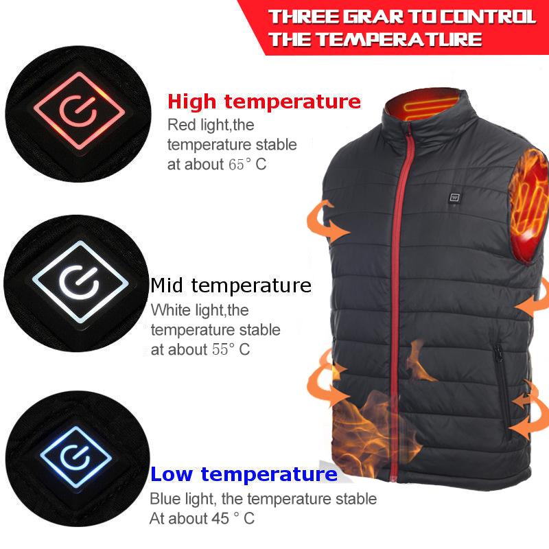 

Heated Vest Men' Lightweight with Battery Pack USB Electric Heating Vest Washable Warm for Outdoor Hiking Camping Hunting, Man