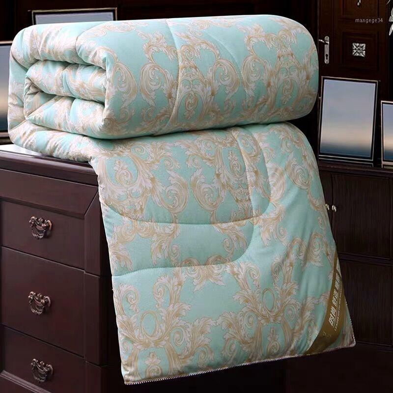 

GraspDream Vintage flower Winter thicken quilts bedding home/hotel spring&autumn dormitory keep warm duvet with filling quilted1, As the picture shows