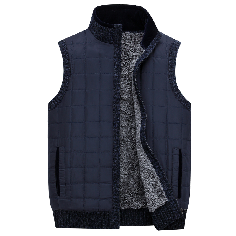 

2020 Sleeveless Winter Cardigan Sweater Warm Male with Zipper Jackets Plus Size M-4xl 6xl Nlux, 272 dark blue