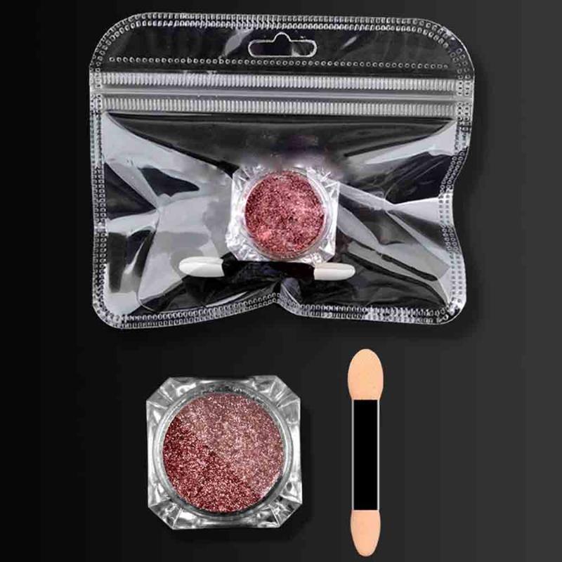 

Rose Red Mirror silver nail polish flicker Nail Powder Glitters Decals Art Decoration With Bruth