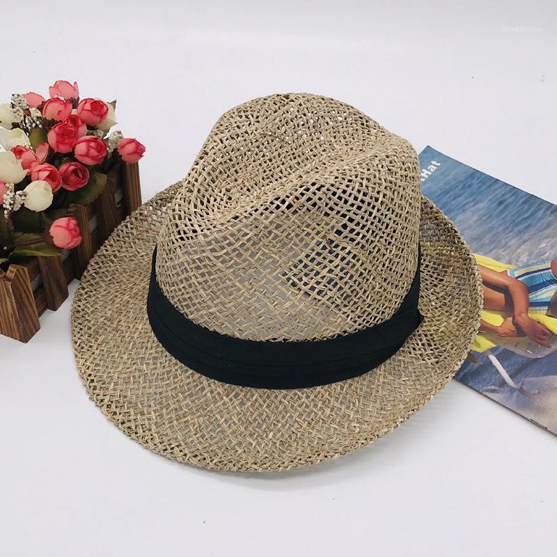 

Men Summer Hat Straw Hollow Out Fedoras Sunscreen UV Protection Outdoor Sun Caps Jazz Hat Vacation Travel Panama s Chapeu1, Natural