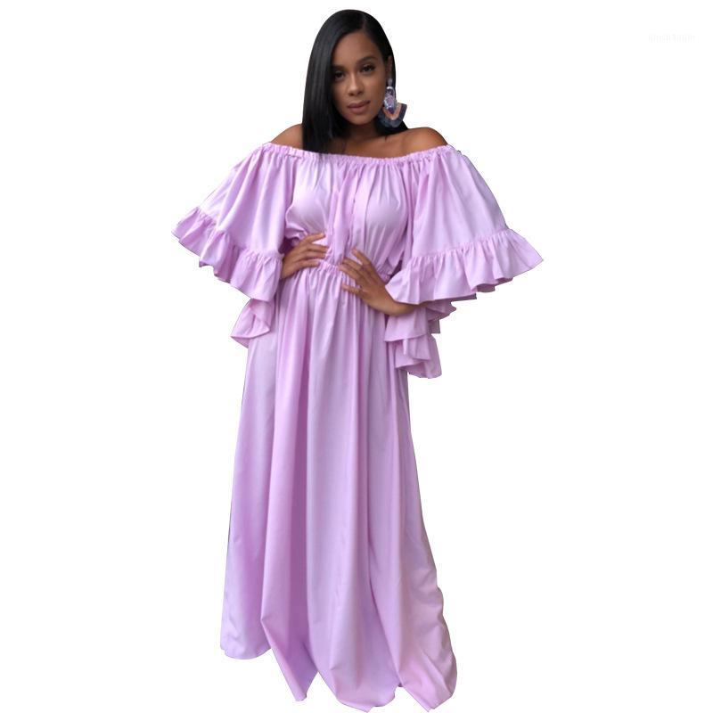 

Women Long Maxi Dress 2020 Summer Short Sleeve Evening Party Dress Elegant Ladies Casual Loose Tunic1
