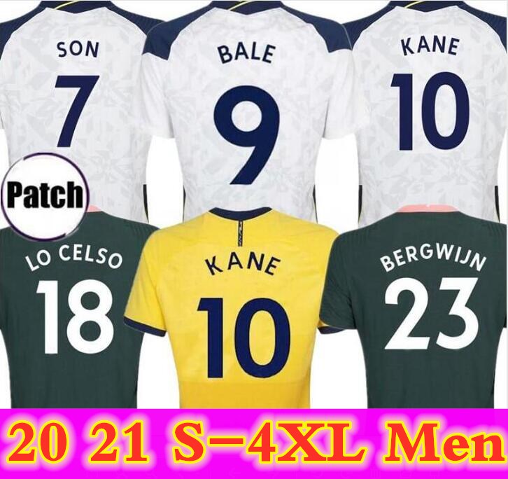 

20 21 S-4XL KANE SON BERGWIJN NDOMBELE Soccer Jerseys 2020 2021 LUCAS DELE jersey Football kit shirt LO CELSO Morgan BALE LAMELA, White