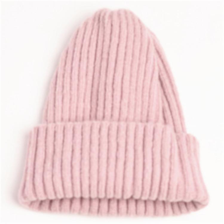 

Hat Female Autumn And Winter COUPLE'S Versatile Wool Cap Men's And Women's Korean Simple Solid Color Knitted Hat-Style Warm Pull