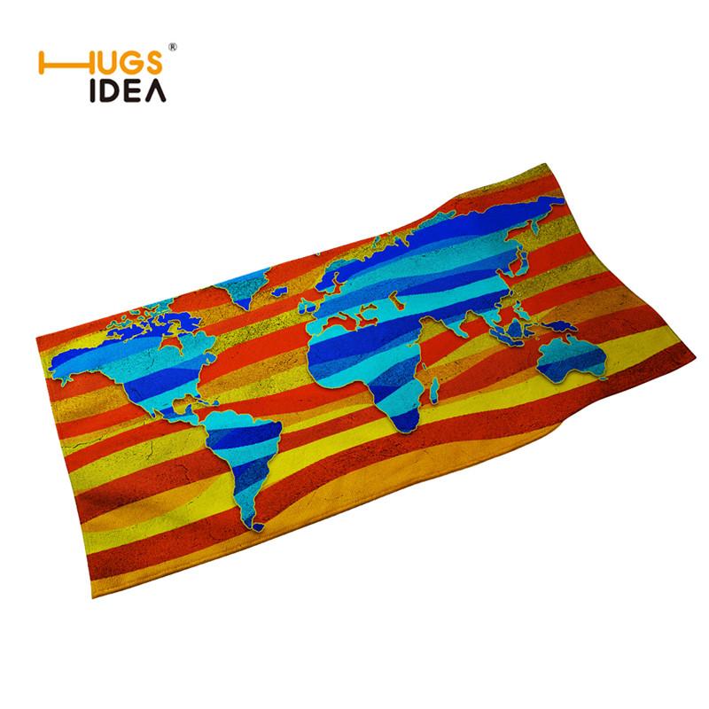 

HUGSIDEA Microfiber Beach Towels 3D Pattern Quick Dry Bath Face Towel Beach Dual Towel Super Absorbent Home Textile, Black