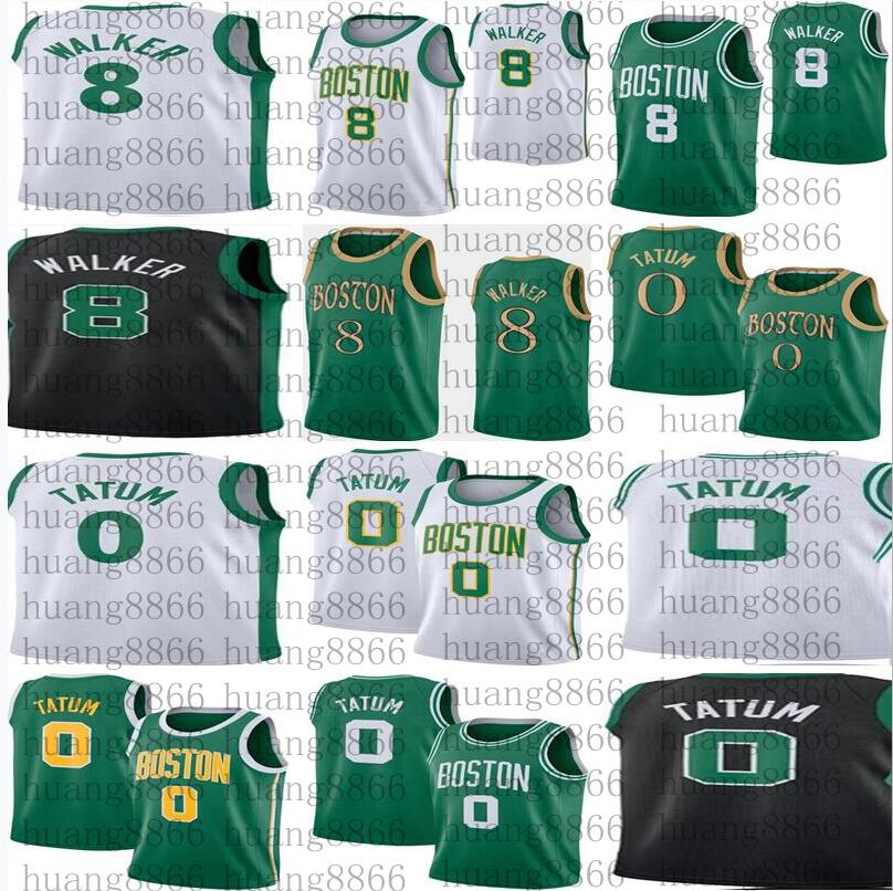 

2020 New Men Jayson 0 Tatum Kemba 8 Walker Basketball Jersey 2020 21, As