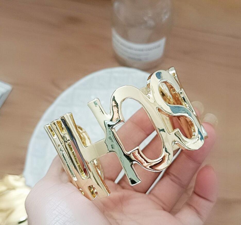 

European and American fashion big letter model exaggerated bracelet-style light female jewelry big bracelet open female jewelry free shippin