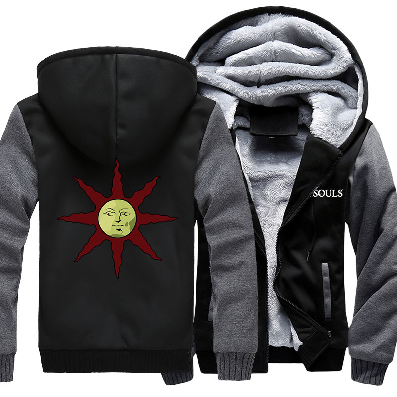 

2021 New Us Size for Game Dark Souls Solaire of Astora Praise the Sun Cosplay Jacket Sweatshirts Thicken Hoodie Coat Facc