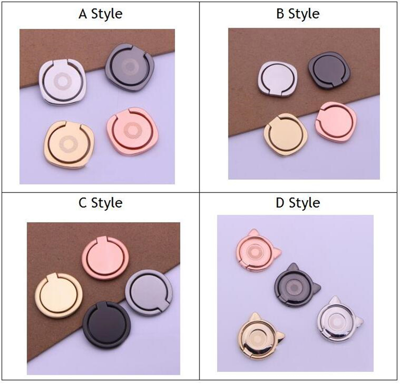 

Phone Grip Phone Holder 360 Ring Finger Mobile Phone Holder Metal Stand Bracket For iphone XS samsung tablet pc, Mix color a style